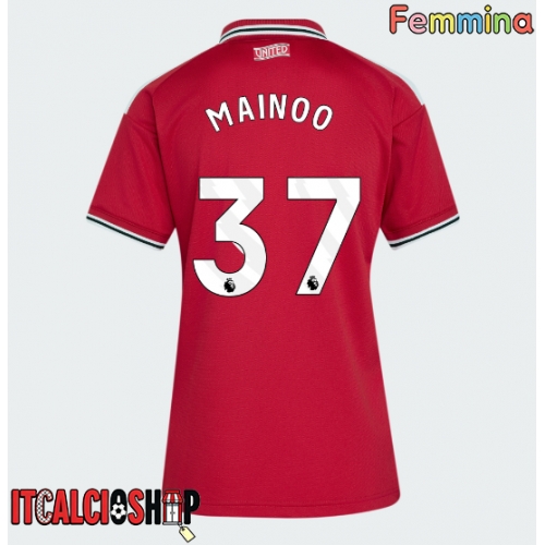 Manchester United Kobbie Mainoo #37 Prima Maglia Femmina 2026-27 Manica Corta